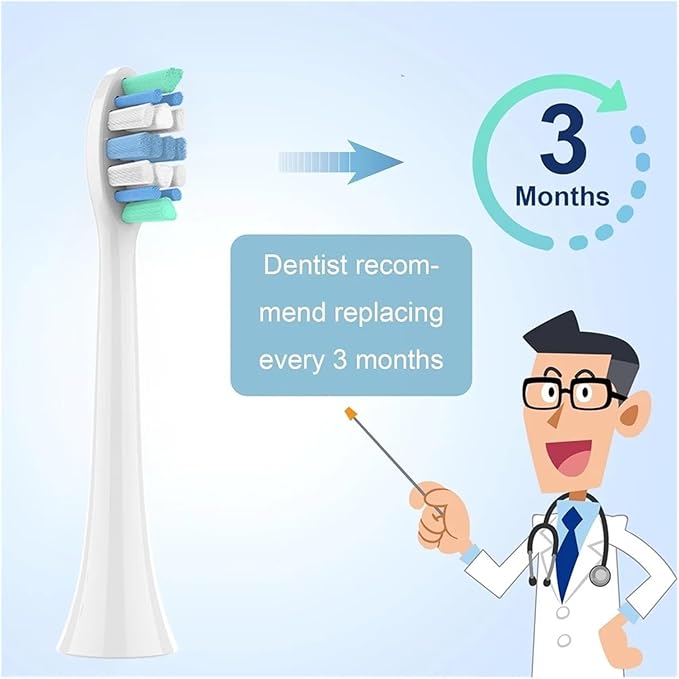 8pcs Replacement Toothbrush Heads Compatible with Philips Sonicare Replacement Electric Brush Head 4100 6500 6100 7500 5300 1100
