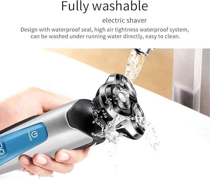 Electric Razor Electric Shavers for Men Dry Wet Waterproof Mens Rotary Facial Shaver Face Shaver Cordless Travel USB Rechargeable with Beard Trimmer LED Display for Shaving Husband Dad