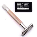 Parker Semi-Slant Safety Razor – Rose Gold Finish | Elegant DE Razor for Women &amp Men with Sensitive Skin | Slanted Head + 5 Parker Blades for Smooth Results | Iconic Brand