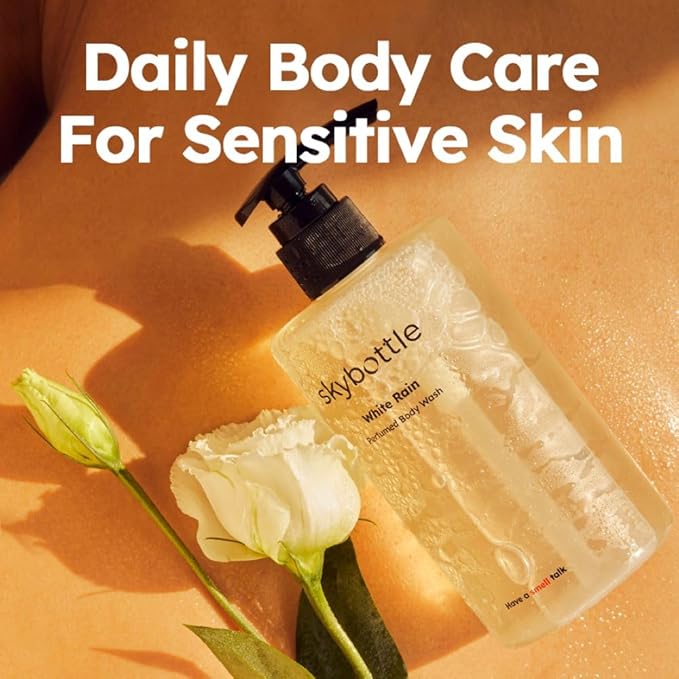skybottle Body Wash Refreshing and Cleansing With AHA Deep Moisture for Dry Skin Perfumed with Bergamot White Rose Scent10.1 Fl. Oz