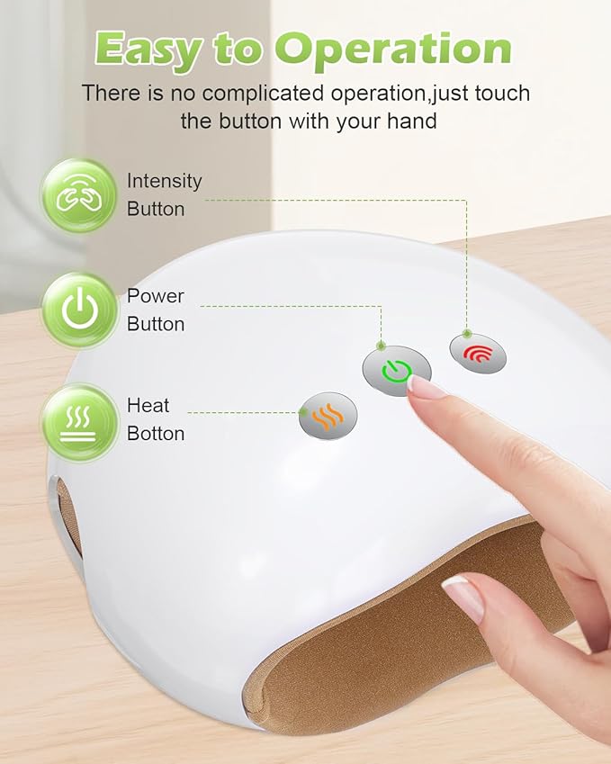 KeeKit Electric Hand Massager Cordless Massager Tool with Heat &amp Compression 3 Intensity Levels Rechargeable Hand Pain Relief for Arthritis Carpal Tunnel Muscle Relaxation for Women &amp Me