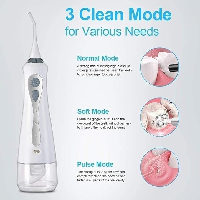 Water Flosser Professional for Teeth Gums Braces Dental Care Portable Oral Irrigator for Deep &amp Cleaning | Cordless &amp Compact for Traveling