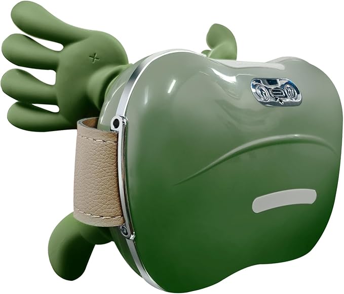 Bionic Heated Massager Wireless Portable Shiatsu Neck and Back Massager Electric Deep Tissue 4D Kneading Massage Simulated Human Hand Design for Pain Relief and Muscle Relax (Green)