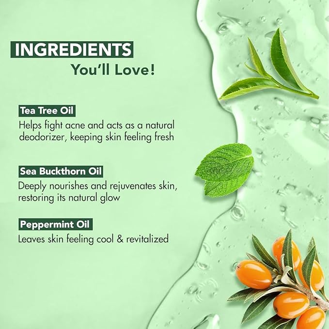 Botanic Hearth Tea Tree Body Wash 16 fl oz (2 Pack) Natural Antifungal &amp Odor Control Shower Gel for Acne Athlete’s Foot Ringworm Jock Itch Healthy Skin Sulfate &amp Paraben Free for Men &a