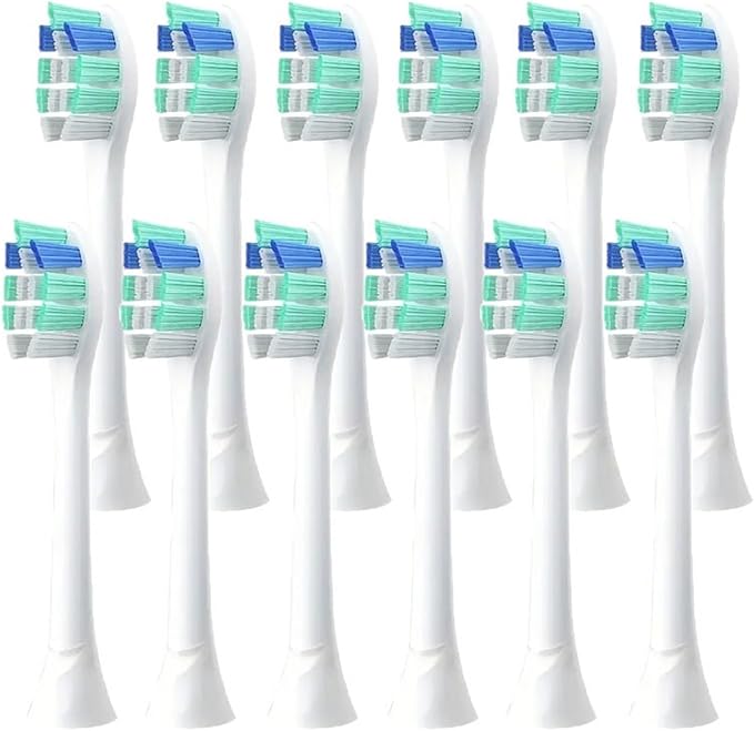 12/16pcs Replacement Toothbrush HeadsCompatible for HX6730/HX6721/HX3216/HX9362/HX3210/HX6013/HX9063/HX6063(12pcs)