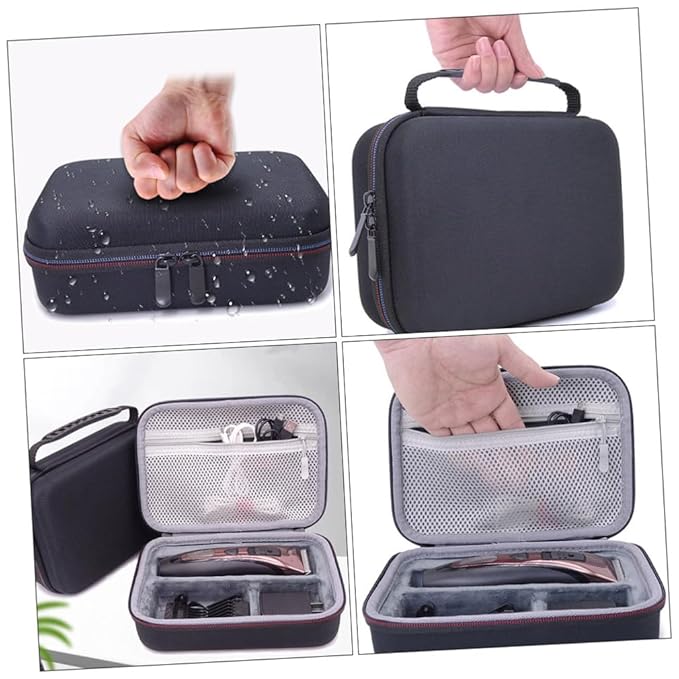 PartyKindom 2pcs Portable Shaver Storage Case -shock Organizer Bag for Travel Protective Cover for Electric and Grooming Tools