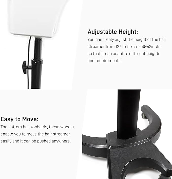 YIYIBYUS Professional Hair Steamer O3 Ozone Micro Mist Hair Hairdressing Color Processor Oil Treatment Hair Dye Care Salon Machine Standing Type