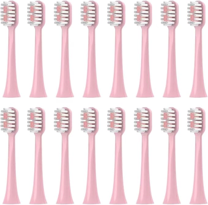 Replacement Toothbrush HeadsCompatible for ROAMAN T3/T5/T10/T10S/T20/E7/V5 Electric(16pcs Pink)
