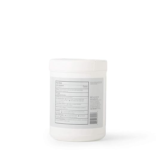 Medline Spectrum Advanced Hand Sanitizer Wipes with Aloe &amp Vitamin E Antibacterial &amp Moisturizing Bulk Size - 160 Wipes Per Canister Pack of 6