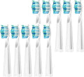 Compatible for Fairywill Replacement Toothbrush Heads for FW-507/508/551/515/917/959/2011 Electric(White 10pcs)