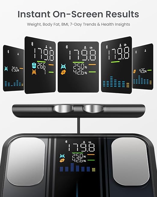 RENPHO Smart Scale for Body Weight FSA&ampHSA Eligible Digital Bathroom Scale BMI Weighing Bluetooth Body Fat Scale Body Composition Monitor Health Analyzer with Smartphone App