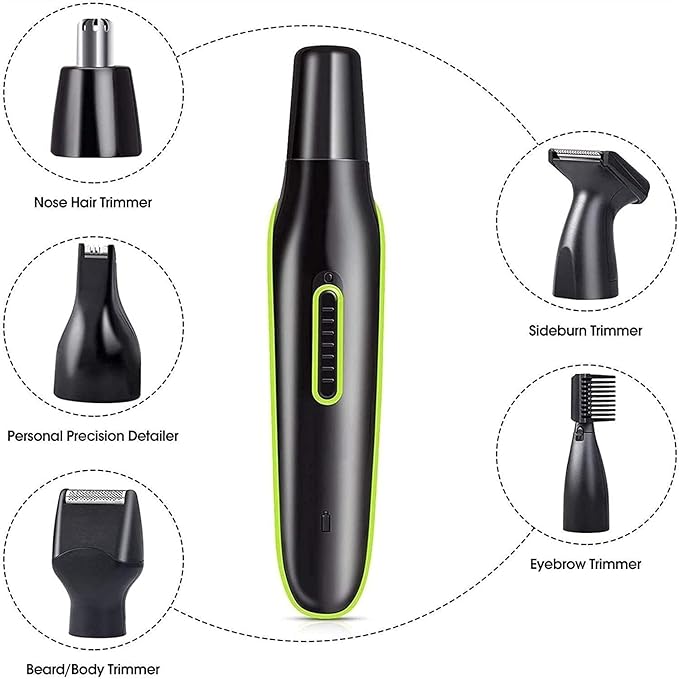 5 in 1 Ear Nose Hair Trimmer for Men Women Electric Facial Hair Trimmer with - Stainless Steel BladesProfessional Waterproof for Nose Ear Eyebrow Beard