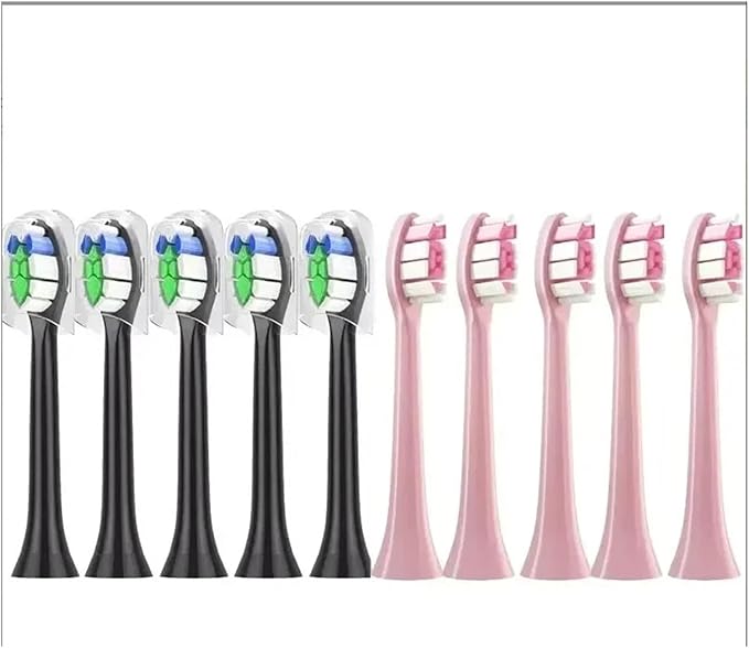 Electric Toothbrush Heads SuitableCompatible for Philips General 3/6/8/9 Full Range Brush(4PCS-W3-grey)