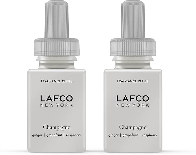 LAFCO New York Pura Smart Device Refill Champagne - Pack of 2 - Vial Delivers Up to 2 Weeks of Fragrance Life - Made in the USA