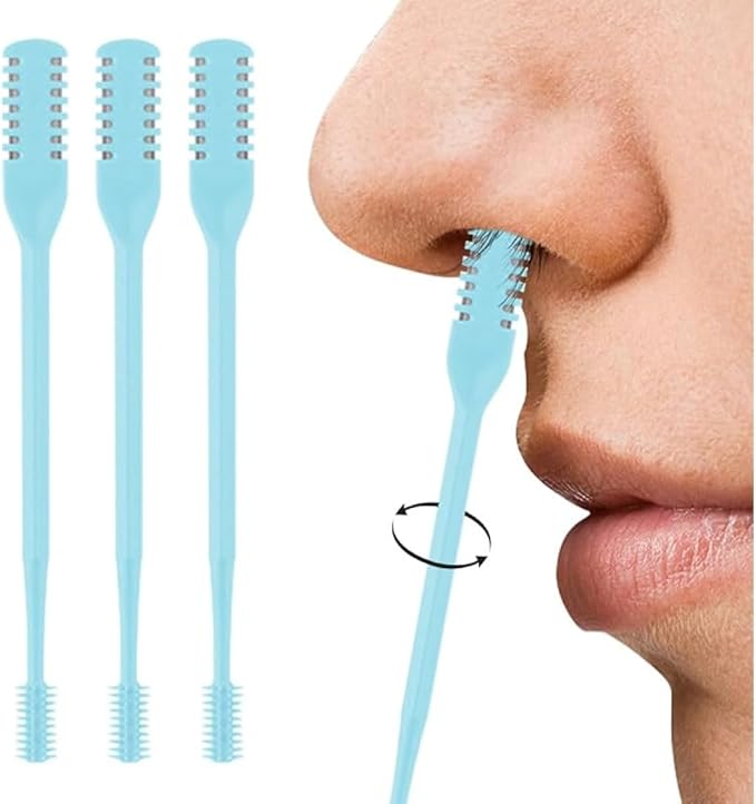 TAKE FIRE All-in-One Grooming Kit: 360° Rotating Nose Hair Trimmer for Men &amp Women with Double Sided Design &amp Ear Picker 2025 Upgraded Travel Essentials (Yellow-3PC)