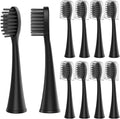 10pcs Replacement Toothbrush Heads Compatible with Burst Adult Compatible for S9 S1 S6 S8 S21 S26 S28 SG540 SG860(Black 10pcs)