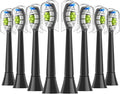 4/8/12/16pcs Replacement Toothbrush Heads Compatible for with Brush Head 4100 6500 6100 7500 5300 1100(8pcs Black)