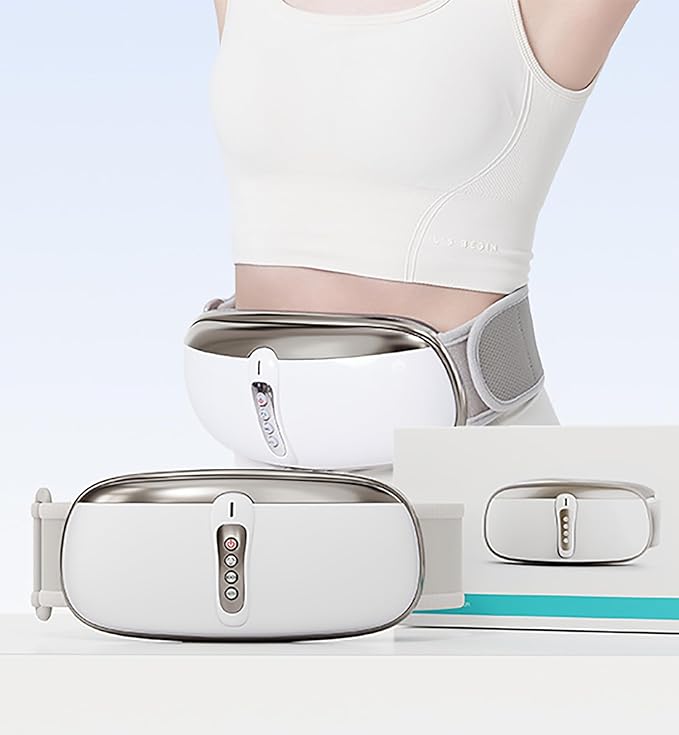 Electric Abdominal Massage Slimming Belt 4 Massage Intensities 100mm Diameter Enlarged Massage Plate for Back Massage Lifting Buttocks Slimming Belly and Thighs