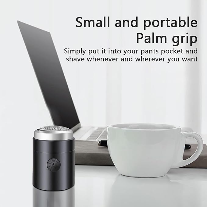 Electric Shaver Men's Electric Travel Shaver Wireless Electric Mobile Electric Travel Shaver USB Wet and Dry Beard Grooming Kit Men's Hair Removal Device for Short Hard Beard Hair