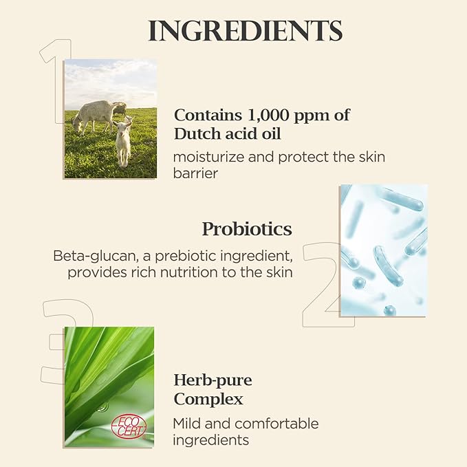 Premium Goat Milk Body Wash Manuka Honey For Smooth Skin Moisturizing PH Balancing Body Cleanser with Probiotics Honey Herb Pure Complex 27 Fl Oz Pack Of 2