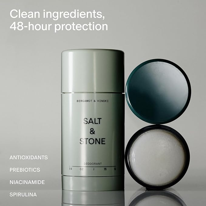 Salt &amp Stone Deodorant + Body Lotion | Bergamot &amp Hinoki