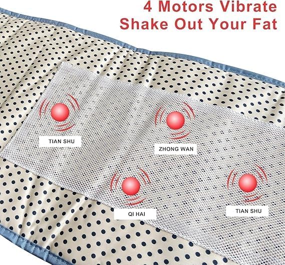 Belt with Hot Compress Vibrating Massage Function Health Care Tools Heating Massager Fitness Device (Silvery)