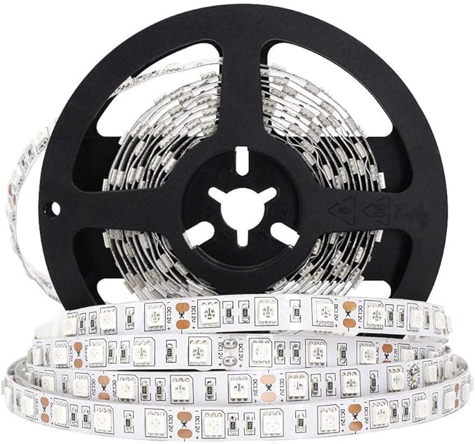 5M/16.4ft SMD5050 300LEDs Near Infrared 850nm NIR Single Chip DC12V 24W Flexible IR LED Strips Light Non-Waterproof 8mm Wide 60LEDs/M 4.8W/M Light Strip