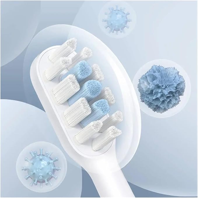 Compatible for 3pcs/6pcs MIJIA T302 Sonic Toothbrush Heads Teethbrush Replacement Oral Hygiene Mi Clean(3pcs Black)