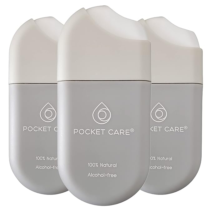 POCKET CARE | 3 Pack Sport Perfume Hand sanitizer Spray 15 ml - for Hands | Organic Moisturizing Spray | Travel Size - Travel Accessories | 100% natural