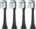 4pcs Toothbrush Brush Compatible for x1 X3 Teeth Tooth Adult(4pas Black)