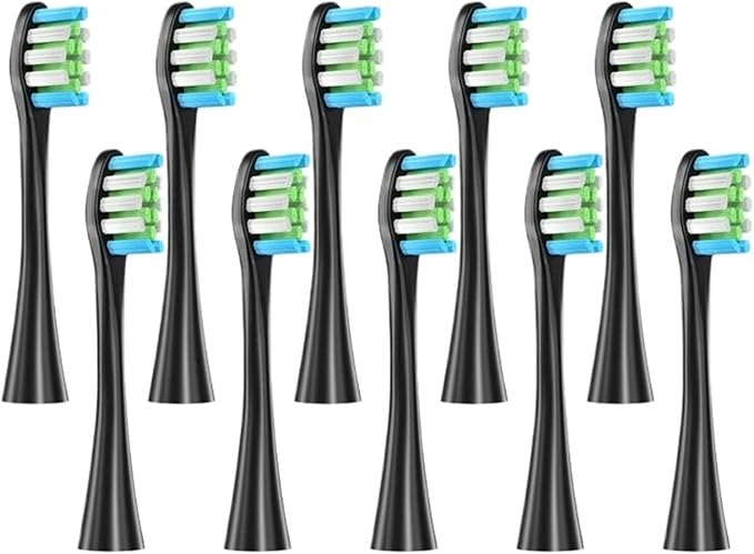 Toothbrush Head Compatible for X PRO/Z1/F1/One/Air 2/SE(10Black)