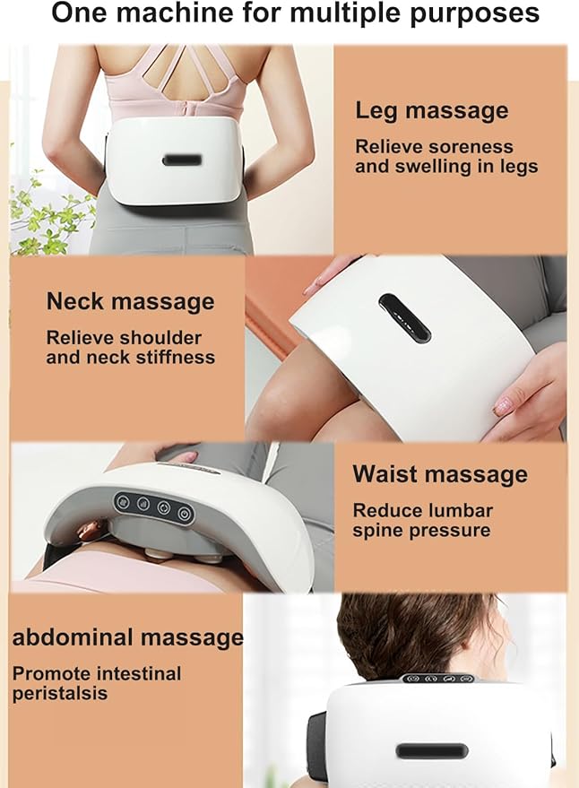 Automatic Abdominal Massager BianStone Abdominal Kneader with LCD Display 2000 MAh Long Battery Life 5 Modes 3 Levels of Intensity Relief of Abdominal Back Neck and Leg Pains