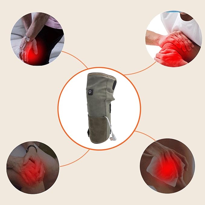 Heated Knee Massager 3 Adjustable Temperature Electric Heated Knee Braces for Pain Relief Arthritis