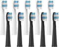 Replacement Brush HeadsCompatible for Seago Electric Toothbrushes E1-9/SG2303/SG575 Vacuum Packing(5black5white)