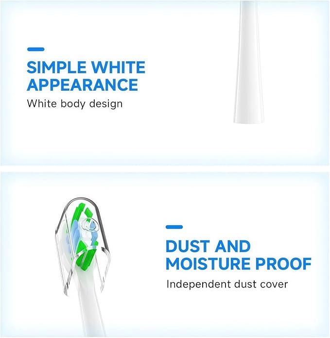 Replacement Brush Heads Compatible with Laifen LF10 Electric Toothbrush Replacement Heads Toothbrush Heads(20PCS)