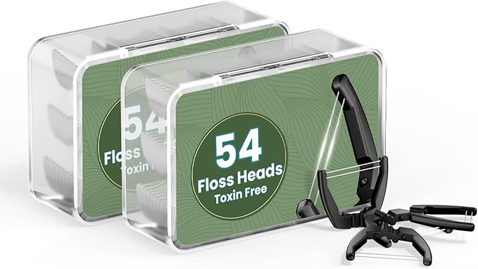Electric Flosser Set: with 3 Boxes(Total 162pcs) Refill Heads Easily Glide for Sensitive GumWater Flosser Alternative for Teeth for Adults