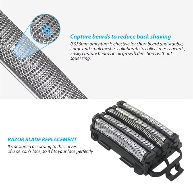 ES9032 WES9032P Men's Electric Razor Inner Blade &amp Outer Foil Set Replacement for Panasonic WES9175 ES-CLV5B ES-CSV6N ES-CSV6P ES-ELV7A ES-LV5B ES-LV9A ES-LV9B ES-LV7A