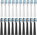Replacement Brush Heads Compatible for Electric Toothbrushes E1-9/SG2303/SG575 Vacuum Packing(10white10black)