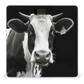 Animal Funny Cow Head Black White Scale for Body Weight Safe Rounded Corners Tempered Glass Digital Bathroom Scale LED Display 400lb Capacity Weight Scales with High Precision Sensors