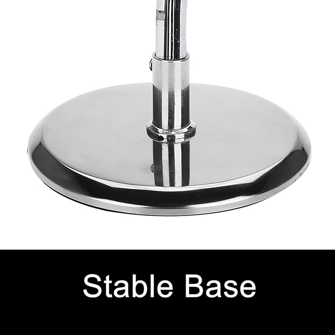 Table Hair Dryer Holder Spiral Blow Hair Dryer Holder with 304 Stainless Steel Base Stand Acrylic Hair Dryer Holder for Salon Home Desktop Mount