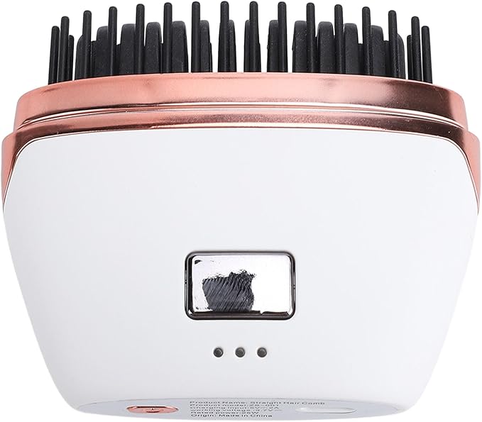 Cordless Hair Straightener Brush MCH Ceramic Heating 3 Temperature Settings Rechargeable 25W Portable Hot Brush White