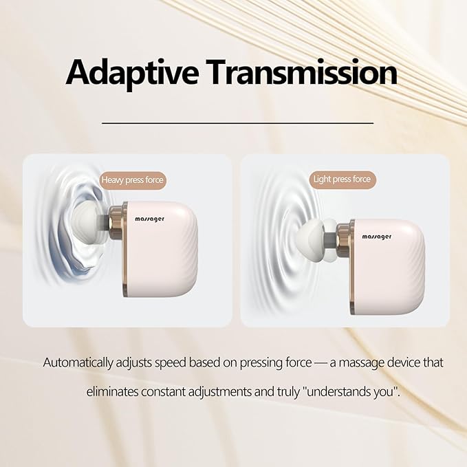 Mini Massage Gun Portable Deep Tissue Muscle Massager with 4 Heads Adjustable Speed &amp Pressure Quiet Powerful Motor Rechargeable Handheld Percussion Massager for Neck Shoulder Back &amp Leg