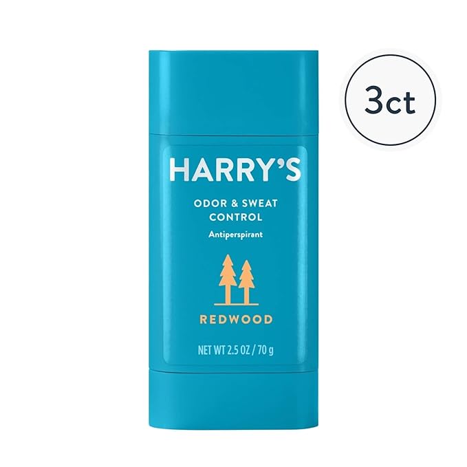 Harry's Antiperspirant Deodorant Sweat &amp Odor Control Antiperspirant for Men Redwood 2.5 oz Pack of 3