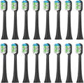 16pcs Replacement Toothbrush HeadsCompatible for ROAMAN T3/T5/T10/T10S/T20/E7/V5(16pcs Black)