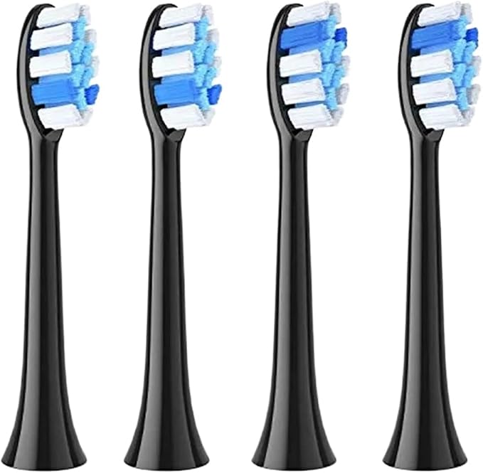 4/8/16pcs Electric Toothbrush HeadsCompatible for Fairywill P11 T9 P80(4BLACK)