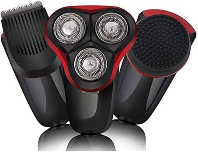Shaver for Men3 in 1 Electric Shavers for Men- USB Faster-Charging Waterproof Rotary Razor with Hair Clippers Facial Cleaning Brush Nose &amp Ear Trimmer Set