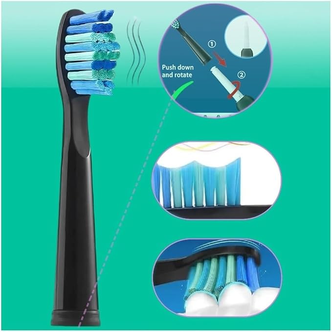 8PCS an Electric Toothbrush Replaces The Toothbrush Head Compatible with ATMOKO HP126A Soft Replacement Electric Toothbrush Heads