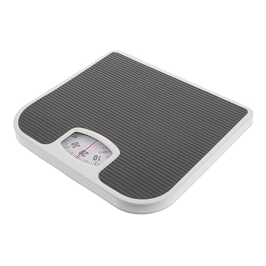 SOIMISS Mechanical Bathroom Scale for Body Weight Gray Analog Scale with Precision Pointer Sturdy No-Battery Mechanical Weighing Tool for Home and Bathroom Use
