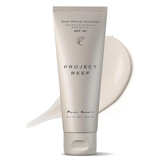 Project Reef SPF 30 Mineral Sunscreen Lotion – Hawaii Reef Act 104 Compliant Zinc Sunscreen with Natural Ingredients Vegan Ocean-Friendly Water-Resistant 3.4 fl oz