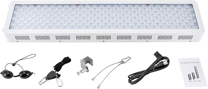 1000W Red Light Therapy Device for Body Skin. Near Infrared Light Therapy Dual Chip 660nm 850nm 200pcs Clinical Grade LEDs High Power Red Light Panel for Recovery Skin Health Pain Relief.